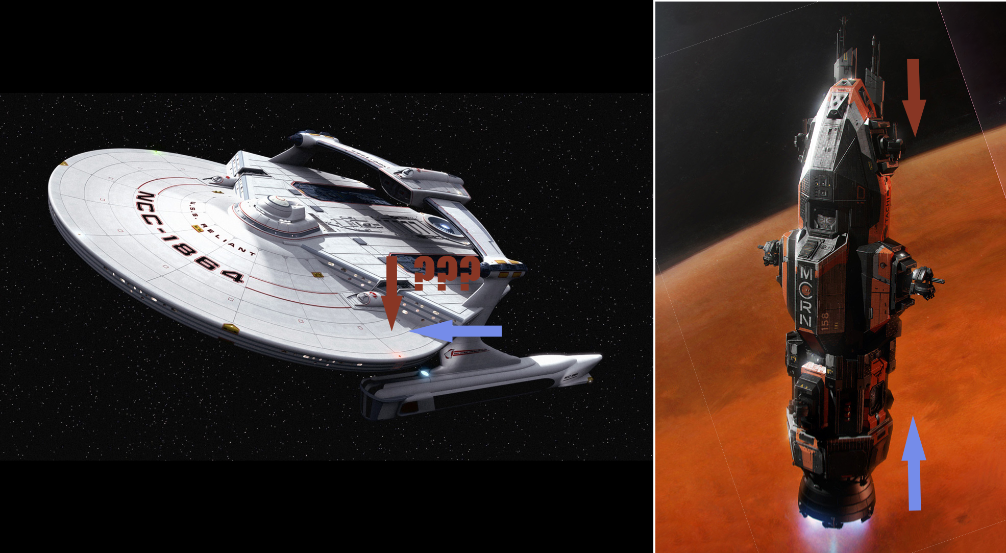 Thiết kế tàu trong star trek vs the expanse