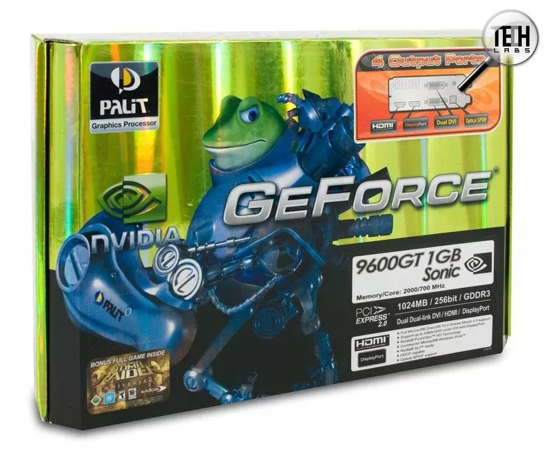 Vỏ hộp Palit GeForce 9600GT Sonic (2008)