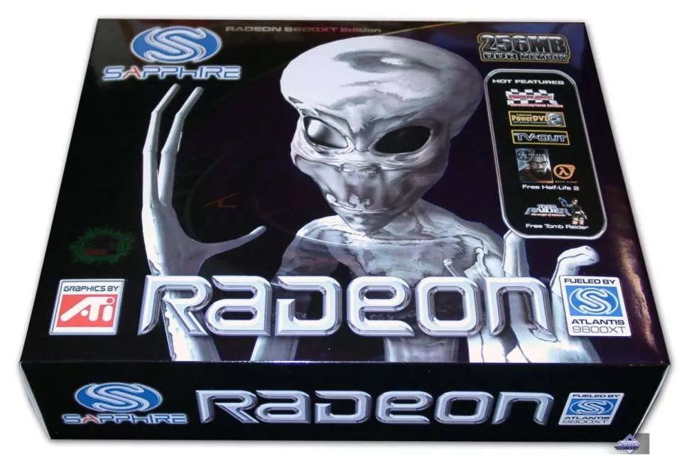 Vỏ hộp Sapphire ATI Radeon 9800 XT (2003)