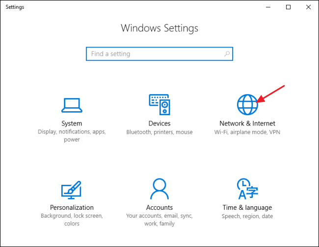 Settings của Windows 10
