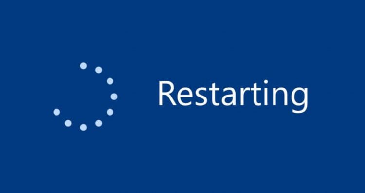 restarting windows 10