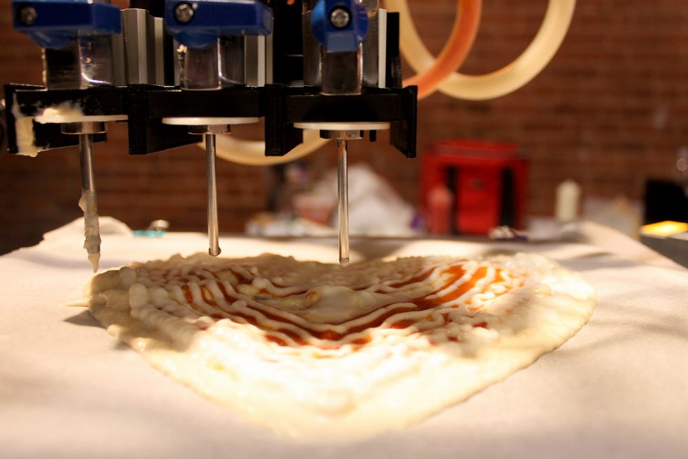 Sản xuất Pizza từ máy in 3d