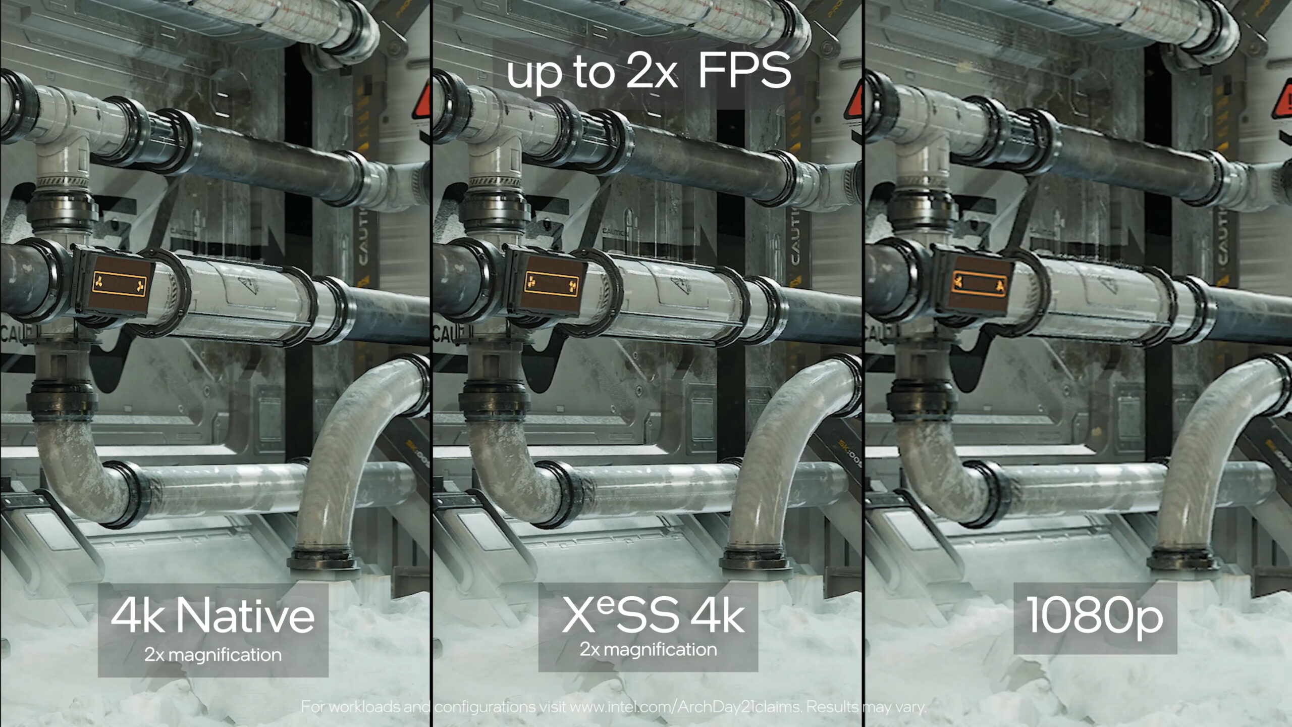 XeSS giúp tăng độ phân giải từ 1080p lên 4K và mang lại tỷ lệ khung hình gấp đôi