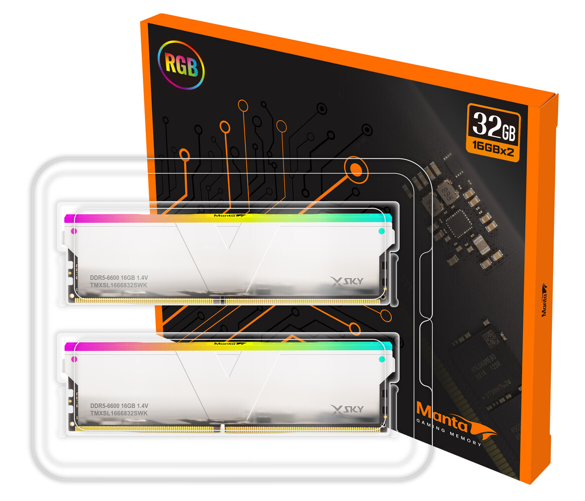 Manta DDR5 XSky RGB Silver, ảnh: v-color